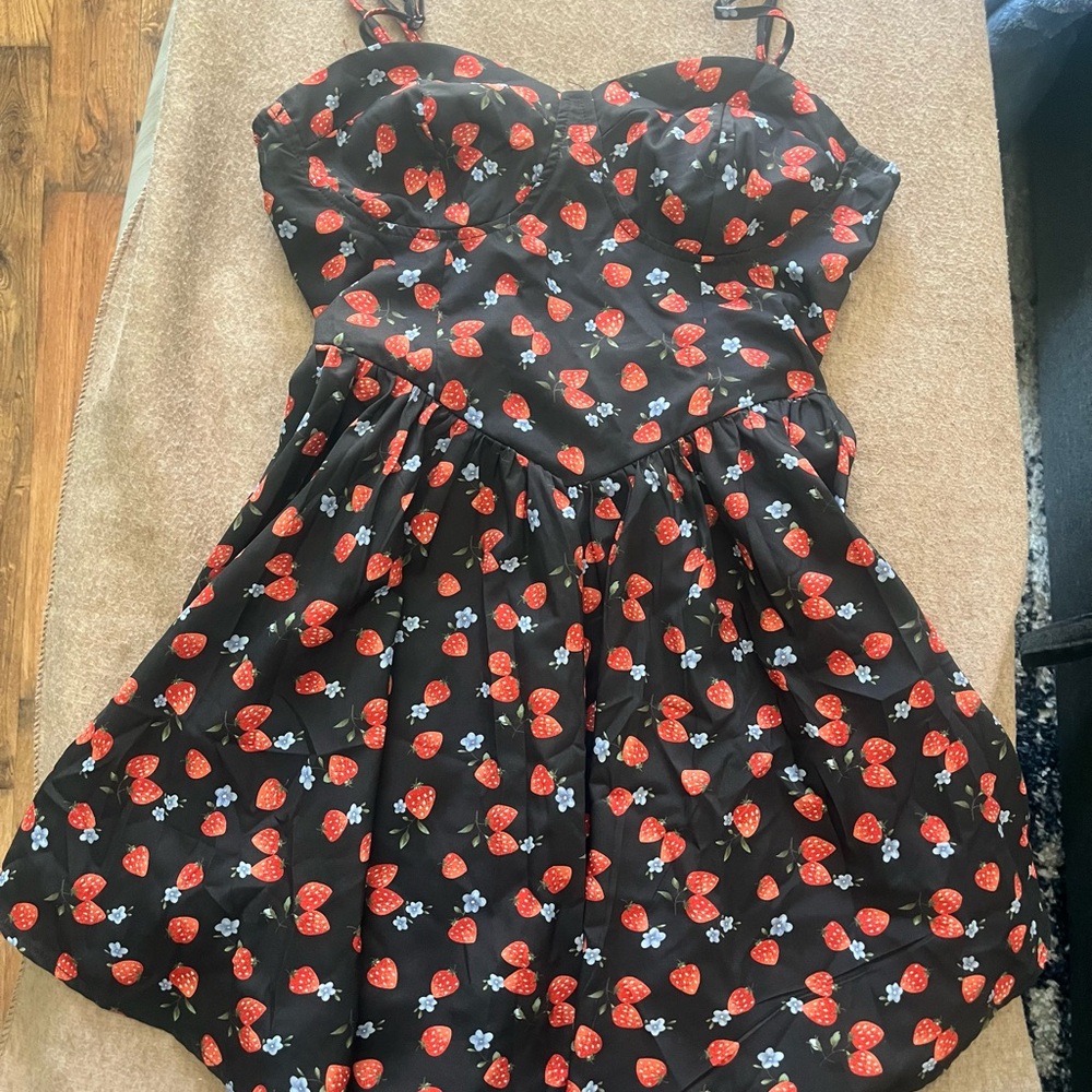 Cute Strawberry Print babydoll Dress